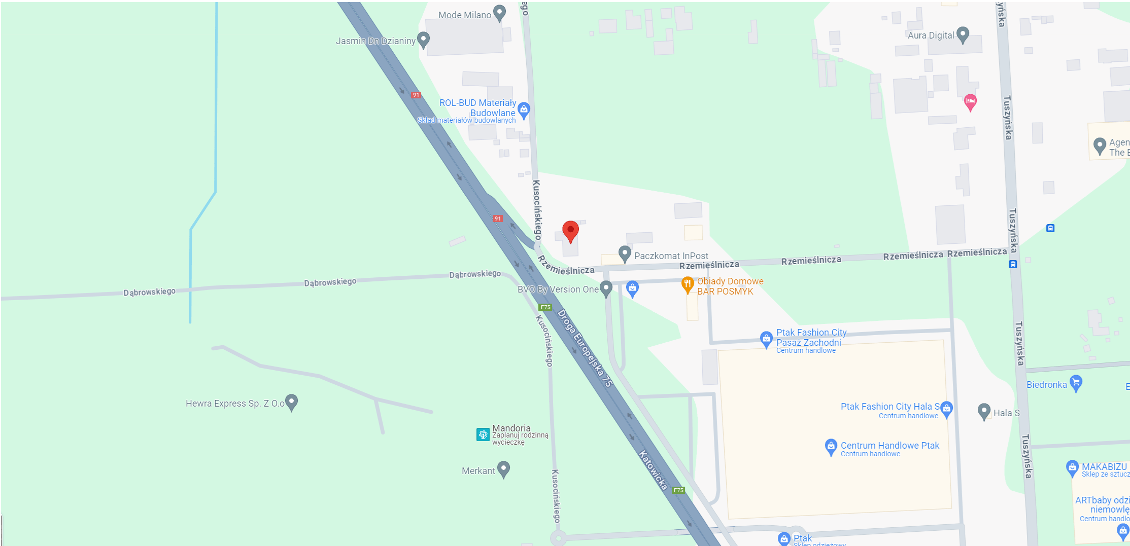 mapa adress Rzemieślnicza 24 Rzgów
